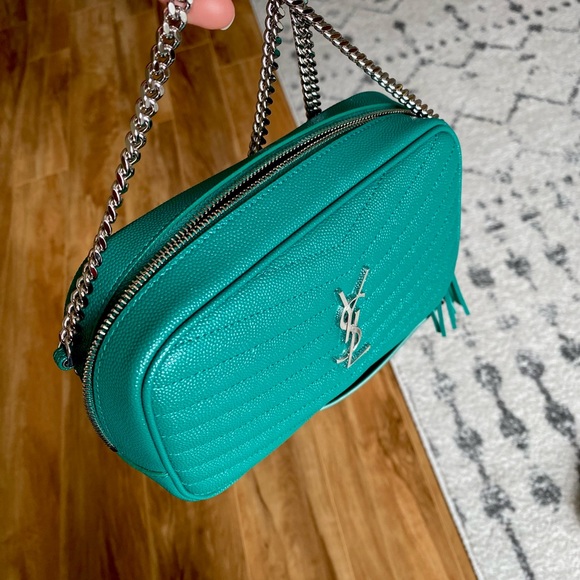 Saint Laurent Mini Lou Bag in “Green Field” color - Picture 6 of 14
